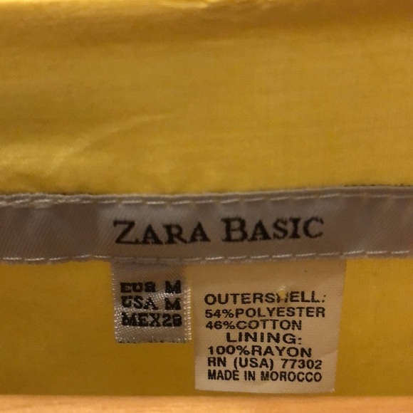 NWT Zara 3 Tiered Yellow Medium Dress - Picture 7 of 9